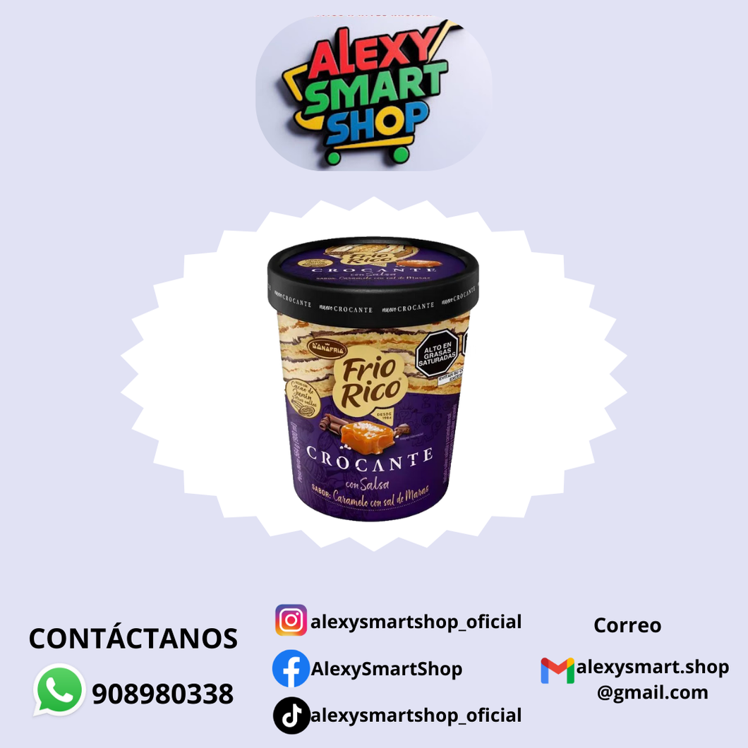 Helado Frio Rico Crocante Caramelo con Sal de Maras 900ml